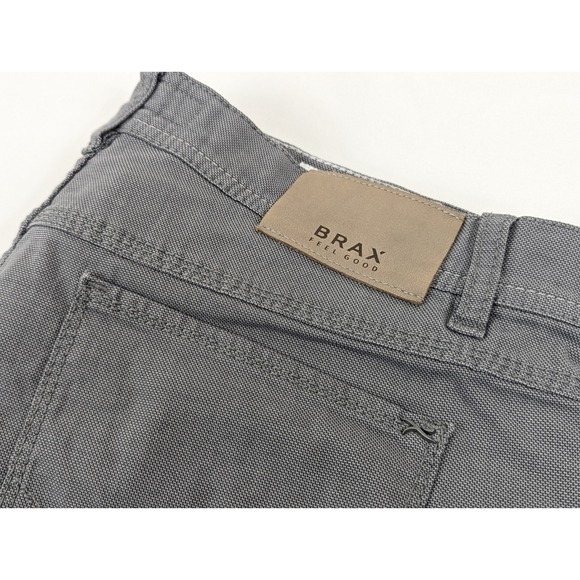 Brax‎ Cooper Fancy Pants Men 34x30 Gray Stretch Chino Regular Fit 5 Pocket